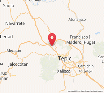 Map of La Fortuna, Nayarit