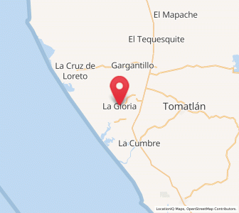 Map of La Gloria, Jalisco