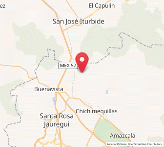 Map of La Gotera, Querétaro
