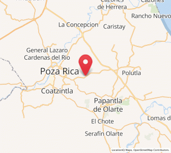 Map of La Grandeza, Veracruz