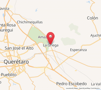 Map of La Griega, Querétaro