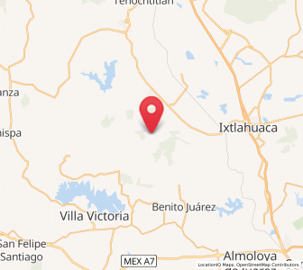 Map of La Guadalupana, México