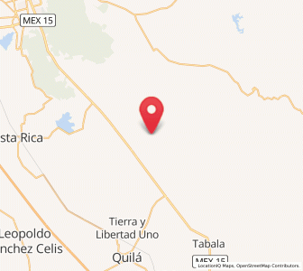 Map of La Higuera, Sinaloa
