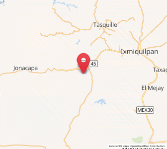 Map of La Huapilla, Hidalgo