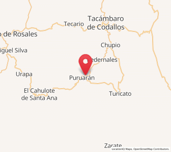Map of La Huerta, Michoacán