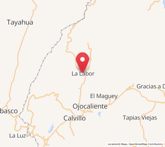 Map of La Labor, Aguascalientes