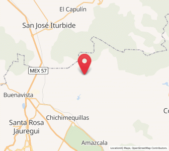 Map of La Laborcilla, Querétaro