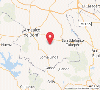Map of La Ladera, Querétaro