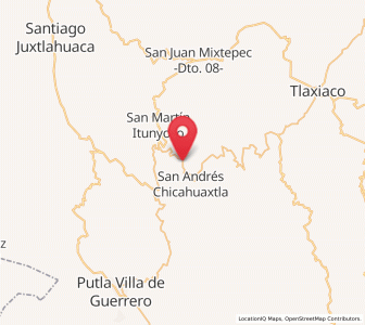 Map of La Laguna Guadalupe, Oaxaca