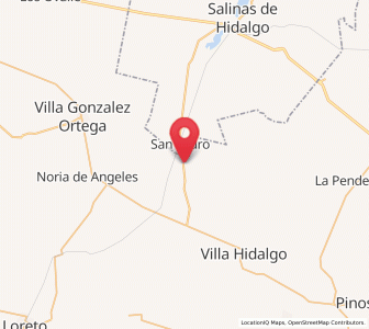 Map of La Lagunita, Zacatecas