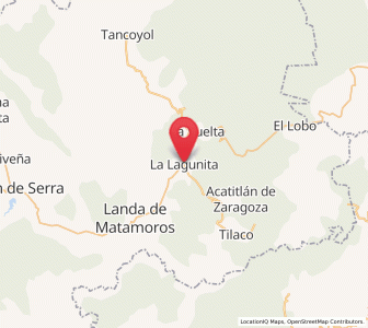 Map of La Lagunita, Querétaro