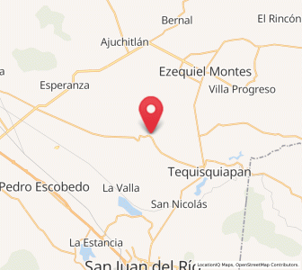 Map of La Laja, Querétaro