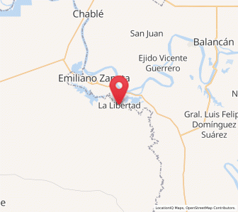 Map of La Libertad, Chiapas