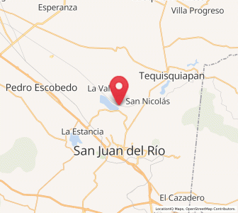 Map of La Llave, Querétaro