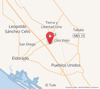 Map of La Loma (La Loma de Quila), Sinaloa