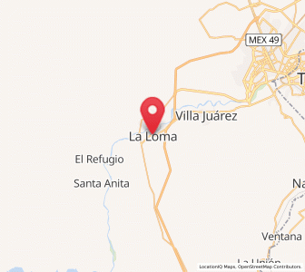 Map of La Loma, Durango