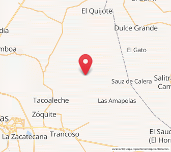Map of La Luz, Zacatecas