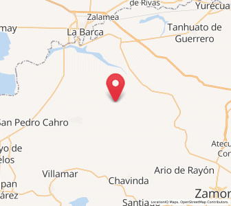 Map of La Luz, Michoacán