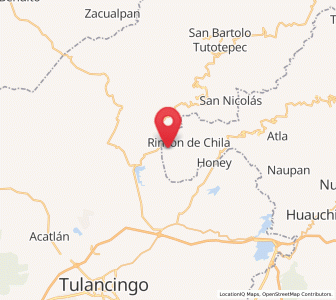 Map of La Magdalena, Puebla