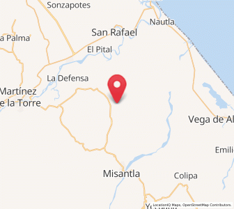Map of La Martinica, Veracruz