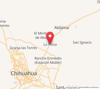 Map of La Mesa, Chihuahua