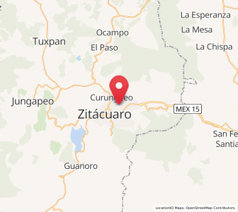 Map of La Mesa (La Mesa de Cedano), Michoacán