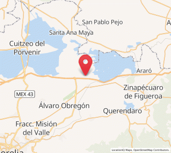 Map of La Mina, Michoacán