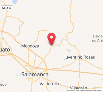 Map of La Ordeña, Guanajuato