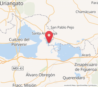 Map of La Ortiga, Guanajuato