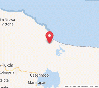 Map of La Palma, Veracruz