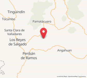 Map of La Palma, Michoacán