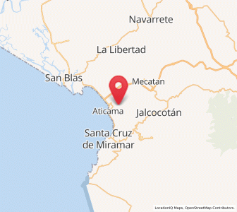 Map of La Palma, Nayarit