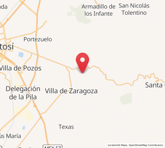 Map of La Parada del Zarcido, San Luis Potosí