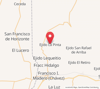 Map of La Pinta, Coahuila