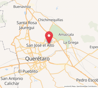 Map of La Pradera, Querétaro