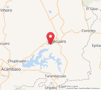 Map of La Purisima del Zapóte, Guanajuato