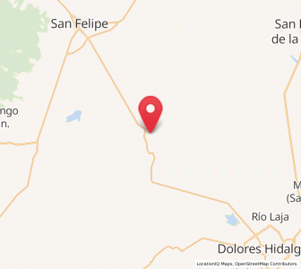 Map of La Quemada, Guanajuato