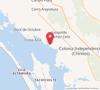 Map of La Reforma, Sinaloa