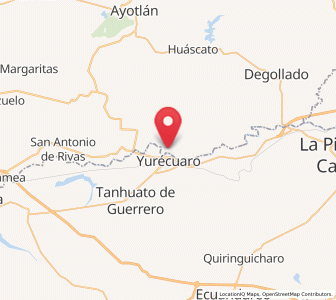 Map of La Ribera, Jalisco