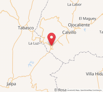 Map of La Rinconada, Aguascalientes