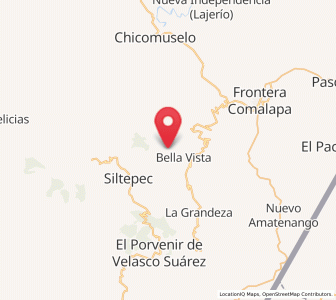 Map of La Rinconada, Chiapas
