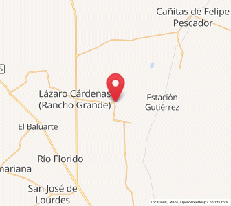 Map of La Salada, Zacatecas