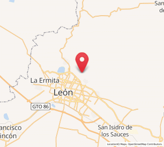 Map of La Santa Cruz, Guanajuato
