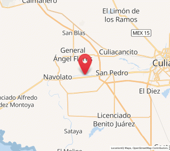 Map of La Sinaloa, Sinaloa