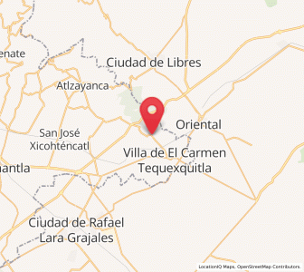 Map of La Soledad, Tlaxcala