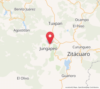 Map of La Tinaja, Michoacán