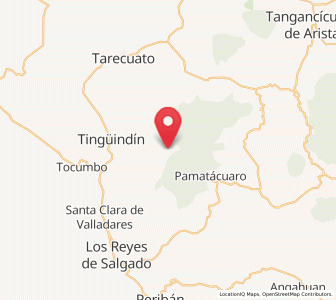 Map of La Tinaja, Michoacán