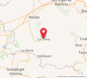 Map of La Toma, Veracruz