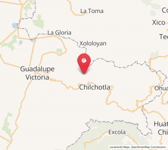 Map of La Trinidad, Puebla