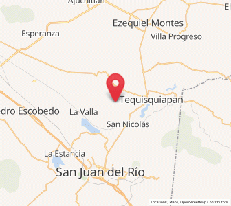 Map of La Trinidad, Querétaro